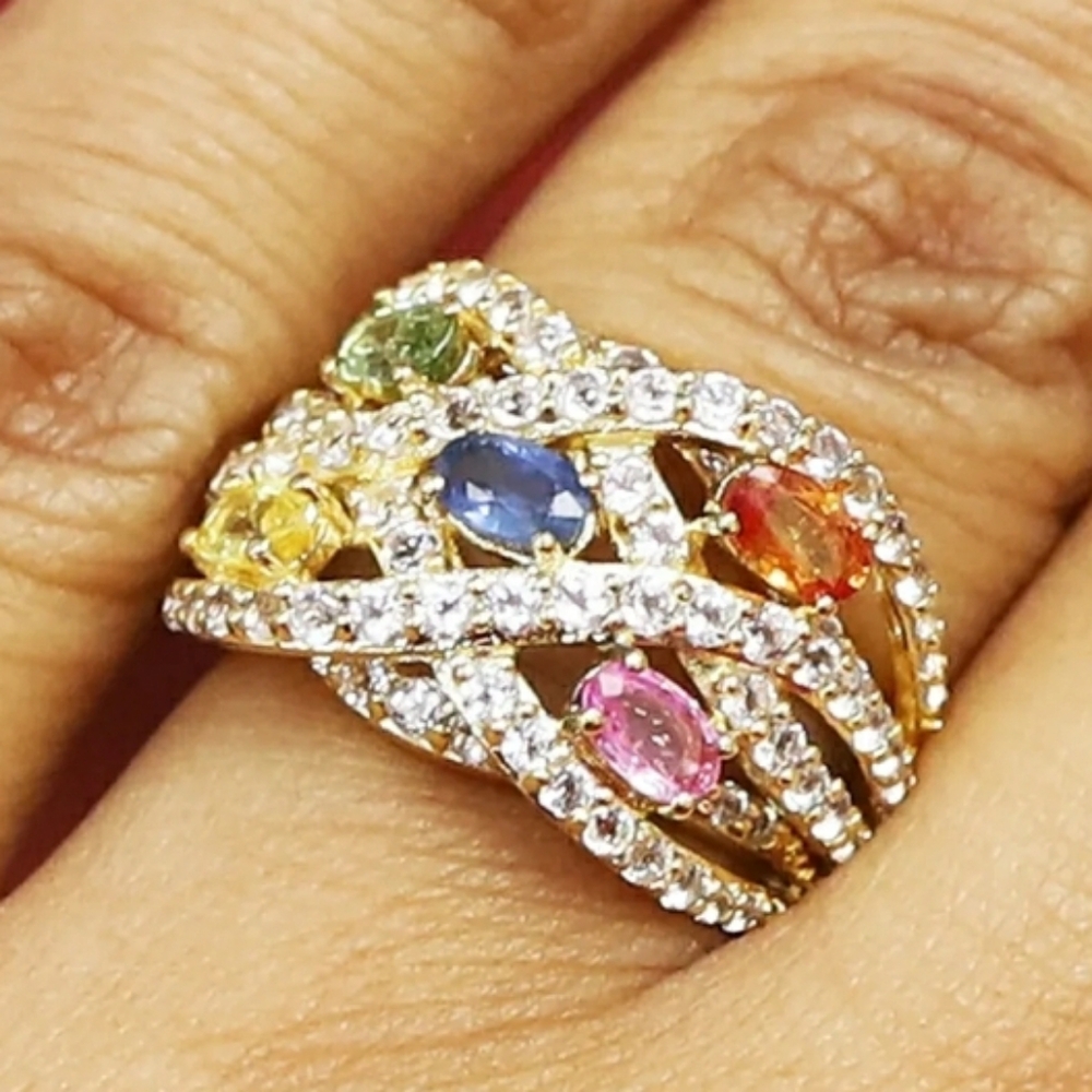 Victoria Wieck Colors of Sapphire  bridge Ring